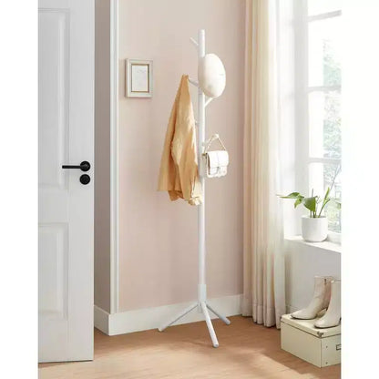 VASAGLE 8 Hooks Solid Wood Coat Rack Free Standing Coat Rack Tree-Shaped Coat Rack
