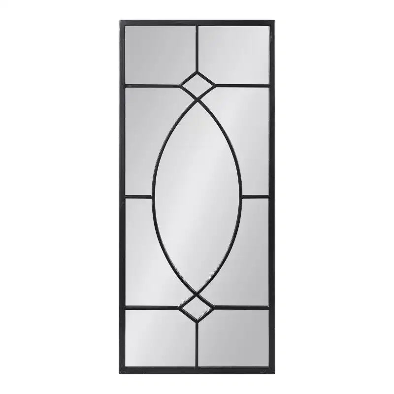 Kate and Laurel Bakersfield Rectangle Metal Decorative Mirror, 13x3, Black