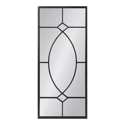 Kate and Laurel Bakersfield Rectangle Metal Decorative Mirror, 13x3, Black