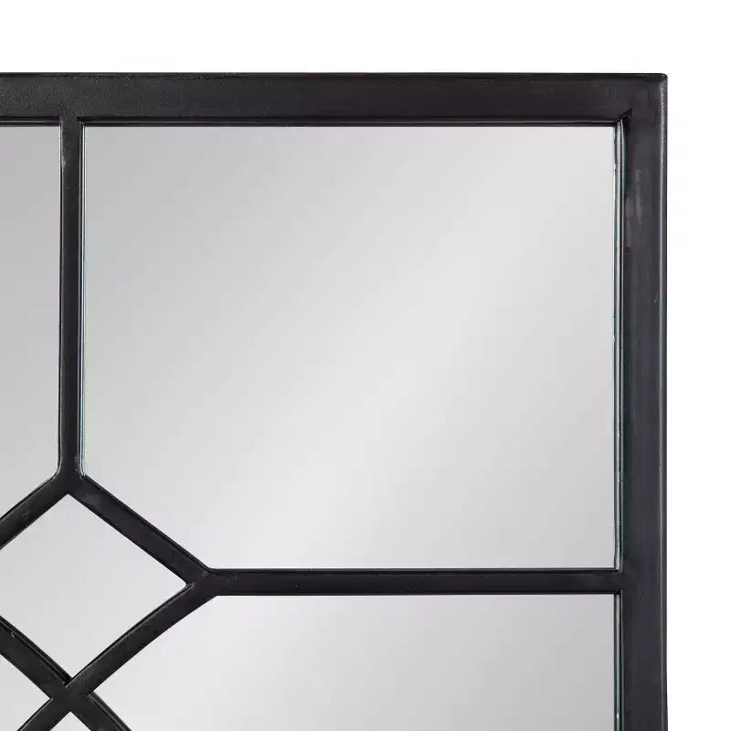 Kate and Laurel Bakersfield Rectangle Metal Decorative Mirror, 13x3, Black