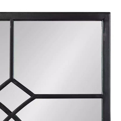 Kate and Laurel Bakersfield Rectangle Metal Decorative Mirror, 13x3, Black