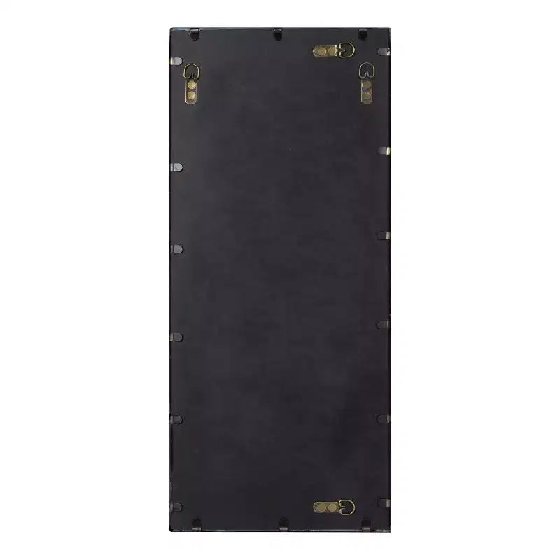 Kate and Laurel Bakersfield Rectangle Metal Decorative Mirror, 13x3, Black