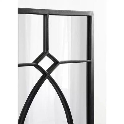 Kate and Laurel Bakersfield Rectangle Metal Decorative Mirror, 13x3, Black