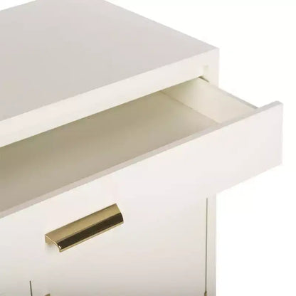 Cassettiera 2 Ante 1 Cassetto Nigel - CHS6600 - Bianco/Ottone - Safavieh