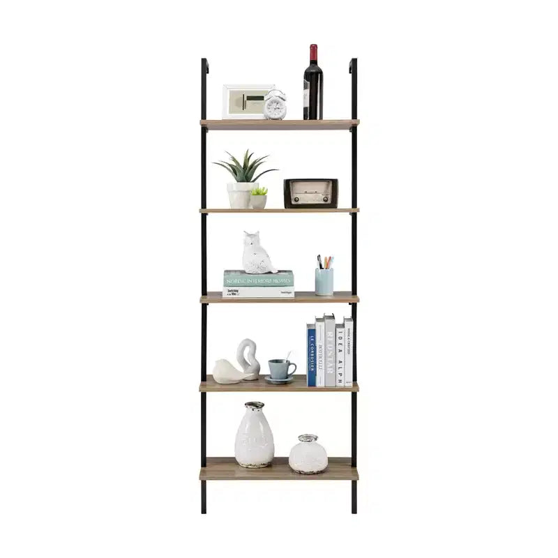 68.5 Everett 5 Tier Open Display Wall Mount Ladder Shelf - Danya B.