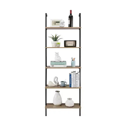68.5 Everett 5 Tier Open Display Wall Mount Ladder Shelf - Danya B.