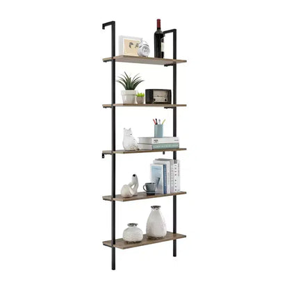 68.5 Everett 5 Tier Open Display Wall Mount Ladder Shelf - Danya B.
