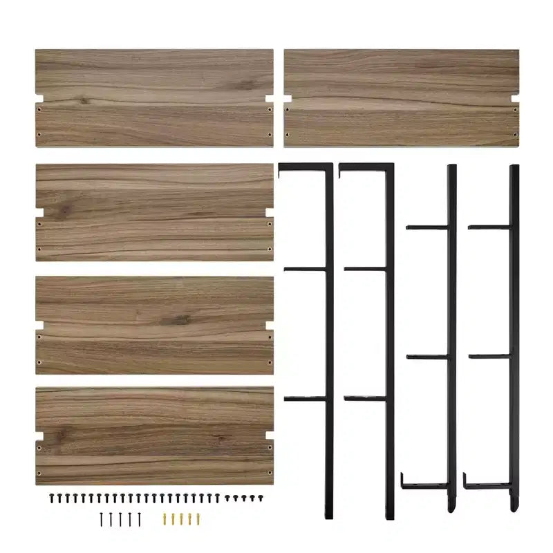 68.5 Everett 5 Tier Open Display Wall Mount Ladder Shelf - Danya B.