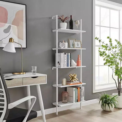 68.5 Everett 5 Tier Open Display Wall Mount Ladder Shelf - Danya B.