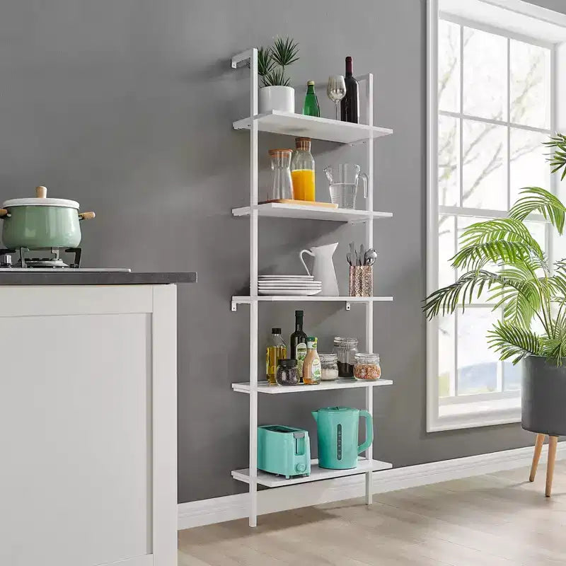 68.5 Everett 5 Tier Open Display Wall Mount Ladder Shelf - Danya B.