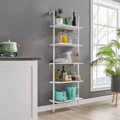 68.5 Everett 5 Tier Open Display Wall Mount Ladder Shelf - Danya B.