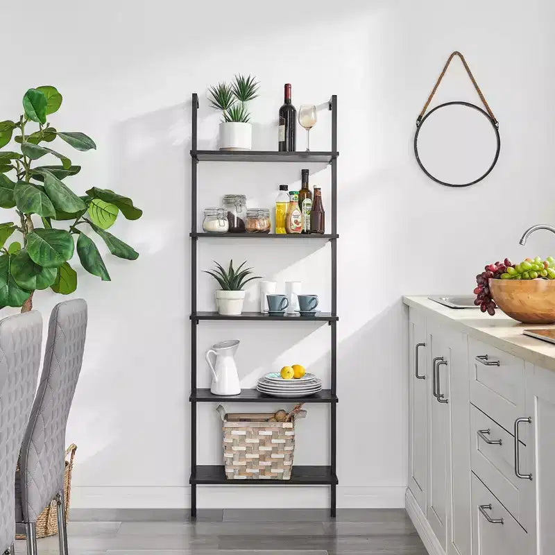 68.5 Everett 5 Tier Open Display Wall Mount Ladder Shelf - Danya B.