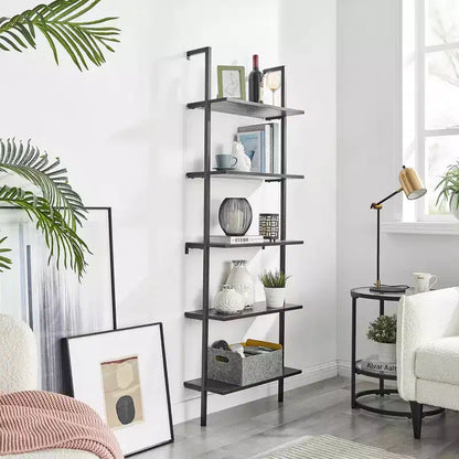 68.5 Everett 5 Tier Open Display Wall Mount Ladder Shelf - Danya B.