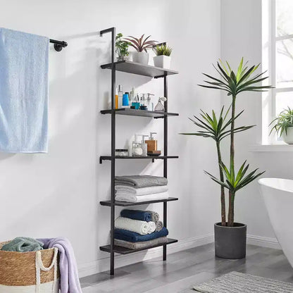 68.5 Everett 5 Tier Open Display Wall Mount Ladder Shelf - Danya B.