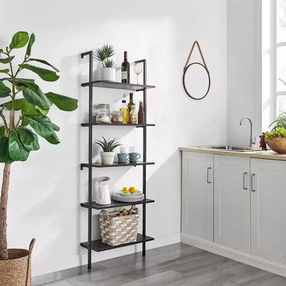 68.5 Everett 5 Tier Open Display Wall Mount Ladder Shelf - Danya B.