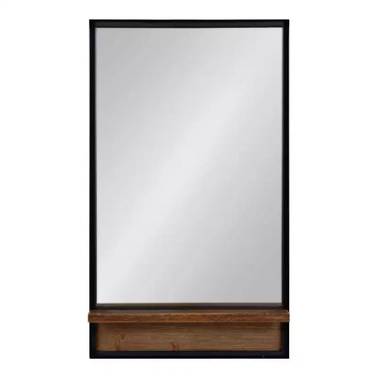 Specchio rettangolare con mensola Kate and Laurel Owing, 20x34, Marrone rustico