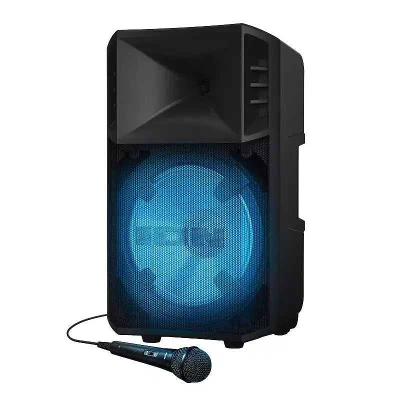 Diffusore stereo portatile Bluetooth da 300 Watt ION Power Glow 300 per feste, con luci, microfono e collegamento stereo