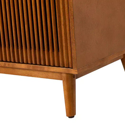 Chris 58 Wide 3 Drawer Sideboard with Slatted Doors |KARAT HOME