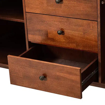 Chris 58 Wide 3 Drawer Sideboard with Slatted Doors |KARAT HOME