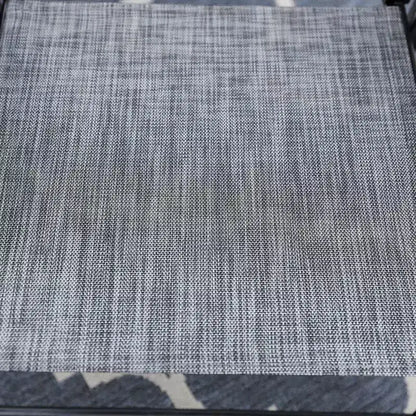 Captiva Designs set da pranzo da esterno, 9 pezzi, tavolo quadrato spazioso con piano a doghe in metallo e foro per ombrellone e 8 sedie reclinabili pieghevoli