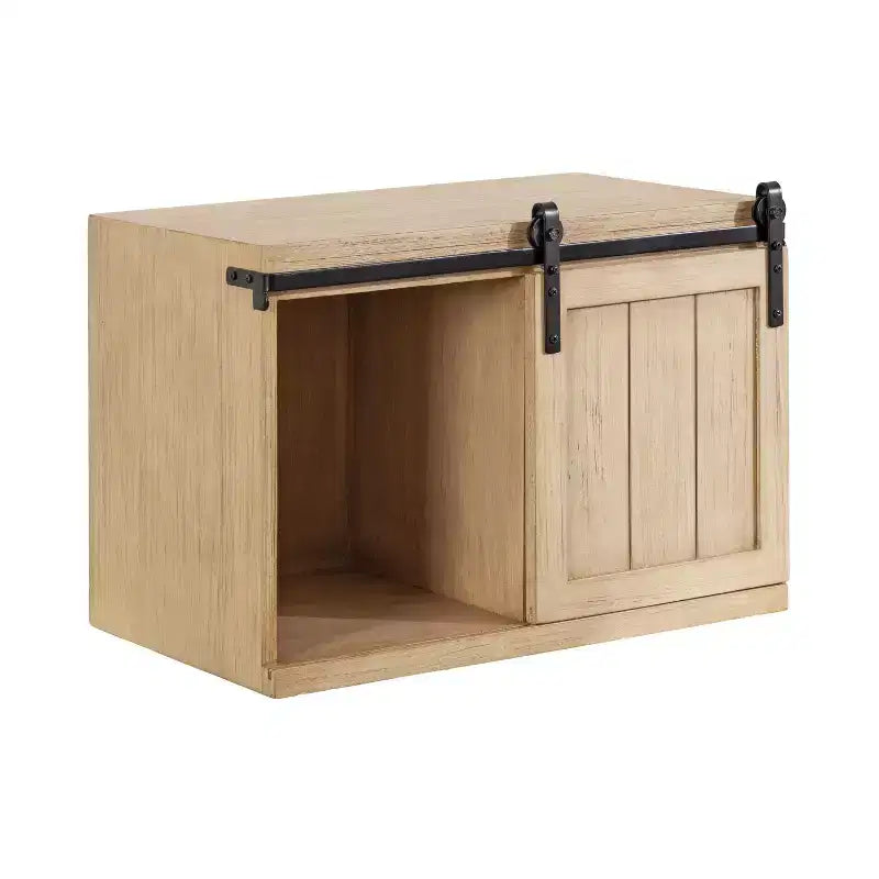 Tavolino galleggiante in legno con mobiletto Cates di Kate and Laurel