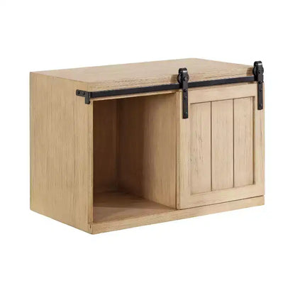 Tavolino galleggiante in legno con mobiletto Cates di Kate and Laurel