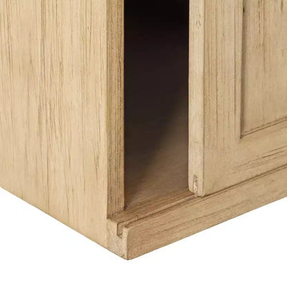 Tavolino galleggiante in legno con mobiletto Cates di Kate and Laurel