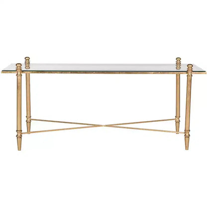 Tait Coffee Table - Gold/Glass - Safavieh