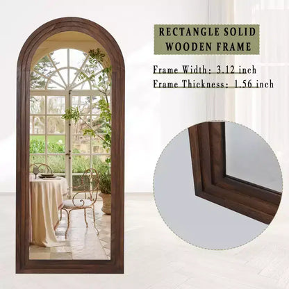 BEAUTYPEAK Rectangle With Rounded Top Full Length Mirrors