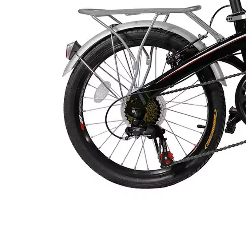Xspec 20 7 Speed Folding Compact City Commuter Bike, Black (NOT Electric)