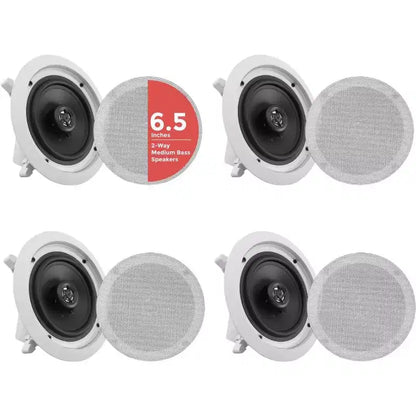 Pyle 6.5 Bluetooth Home Ceiling Speakers (4-Pack) - PDICBT266