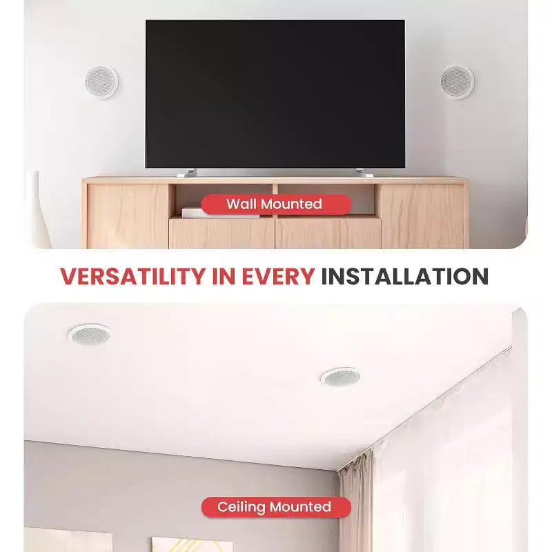 Pyle 6.5 Altoparlanti da Soffitto Bluetooth (Confezione da 4) - PDICBT266