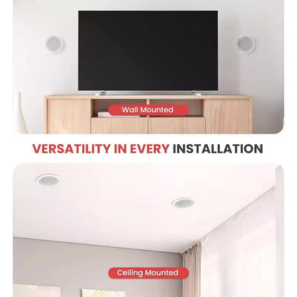 Pyle 6.5 Altoparlanti da Soffitto Bluetooth (Confezione da 4) - PDICBT266