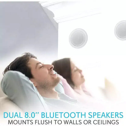 Pyle 8'' Bluetooth Ceiling/Wall Speakers, 2-Way Flush Mount, 250W (PDICBT852RD)