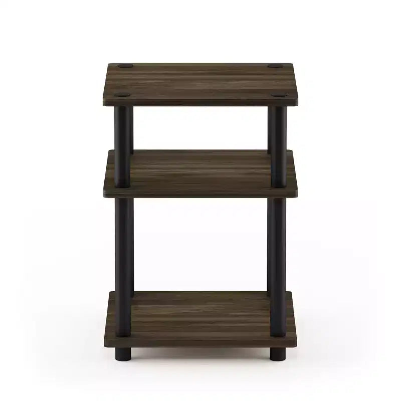 Furinno Scaffale a 3 Ripiani Multi-funzione di Facile Montaggio, Scaffali Aperti, Tavolino d'Appoggio per Divano, Comodino per Soggiorno e Camera da Letto