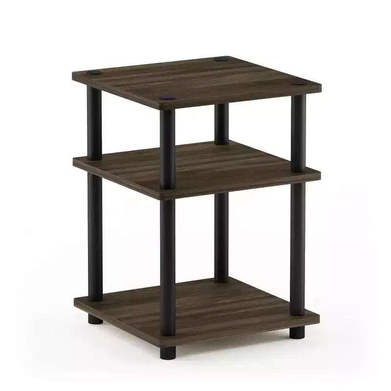 Furinno Scaffale a 3 Ripiani Multi-funzione di Facile Montaggio, Scaffali Aperti, Tavolino d'Appoggio per Divano, Comodino per Soggiorno e Camera da Letto