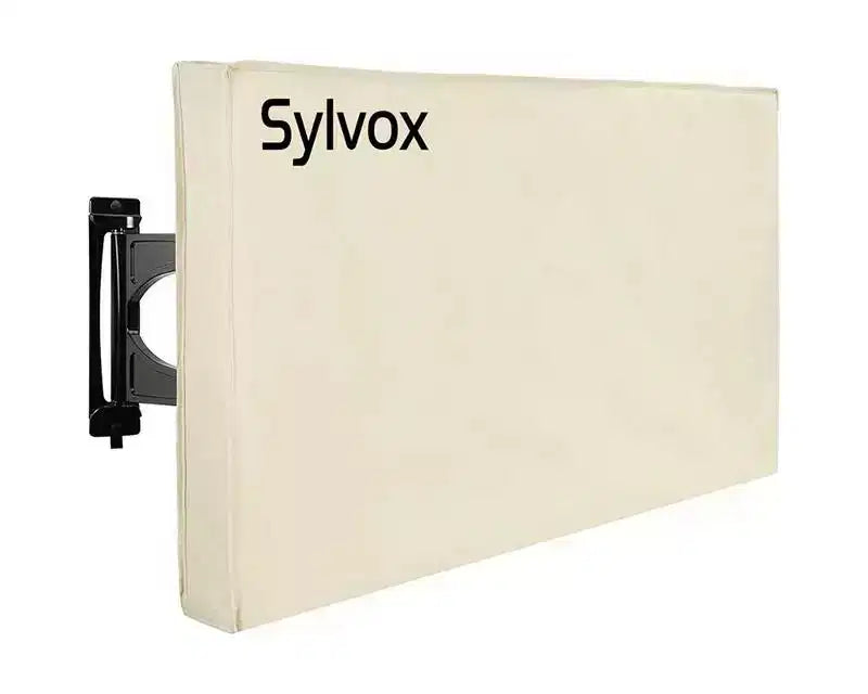 Sylvox Outdoor TV Cover 75 Flat Screen Protector Television, Weatherproof Dustproof Protector with Remote Pocket, Fit LED, LCD, QLED Smart TVs, Gery