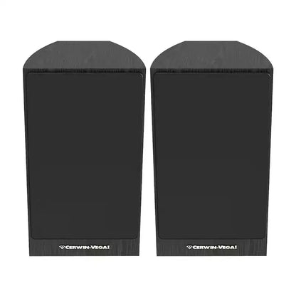 Cerwin-Vega 150-Watt-Peak LA165 Powered Bookshelf Speaker Set with 6.5-In. Woofers, Red Butyl Surrounds, and Curved Cabinets, Pair