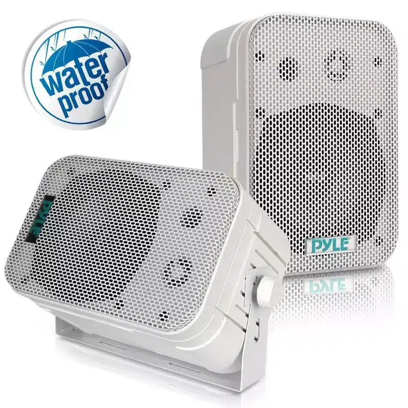 Pyle Outdoor Waterproof Wall Mount Speakers - PDWR40W 5.25 White 400W Pair - White
