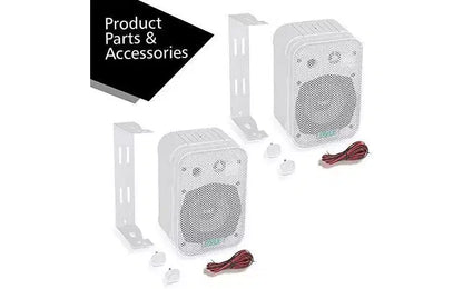 Altoparlanti da esterno a parete impermeabili Pyle - PDWR40W 5.25 Bianchi 400W Coppia - Bianco