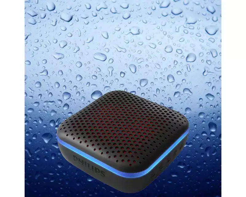 PHILIPS Waterproof Bluetooth Speaker , 10H Playtime, Multi-Color LED Lights, Portable Party Speaker
