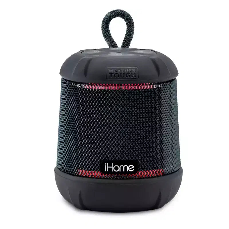 iHome Waterproof Bluetooth Speaker with Accent Lighting - Black (iBT155)
