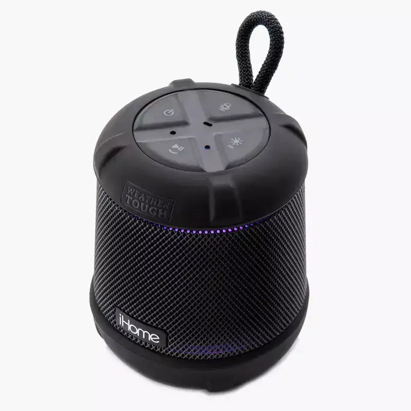 iHome Waterproof Bluetooth Speaker with Accent Lighting - Black (iBT155)