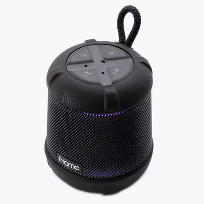 iHome Waterproof Bluetooth Speaker with Accent Lighting - Black (iBT155)