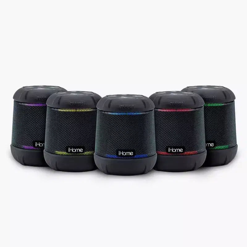 iHome Waterproof Bluetooth Speaker with Accent Lighting - Black (iBT155)
