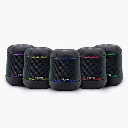iHome Waterproof Bluetooth Speaker with Accent Lighting - Black (iBT155)