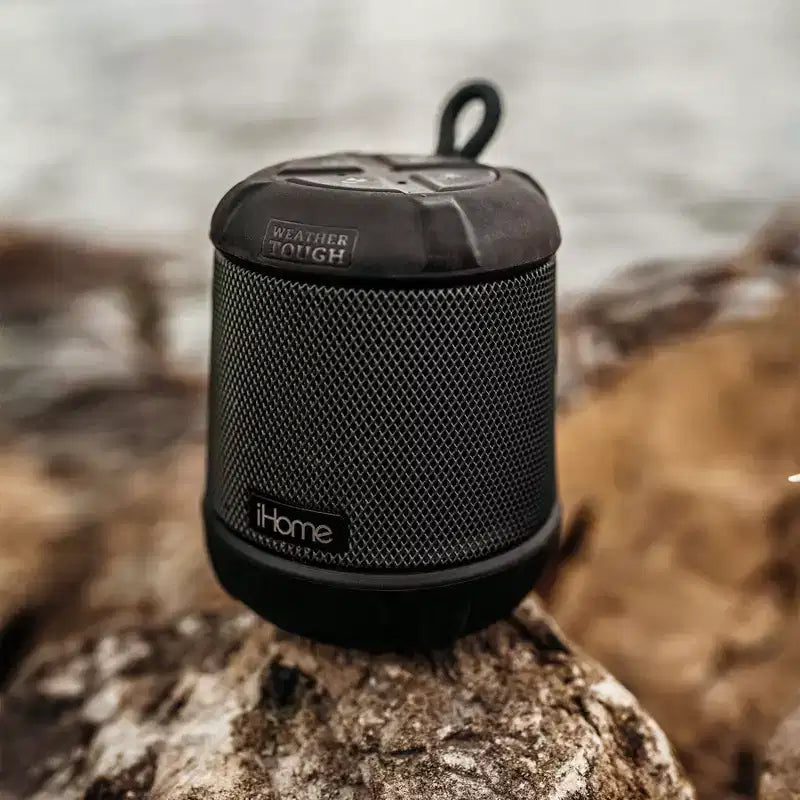 iHome Waterproof Bluetooth Speaker with Accent Lighting - Black (iBT155)