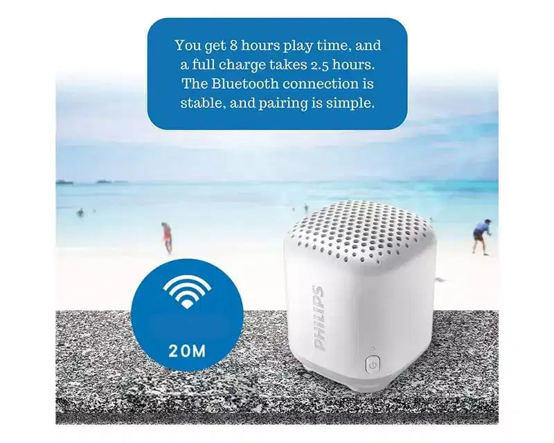 Diffusore Bluetooth PHILIPS resistente all'acqua, design compatto, microfono integrato