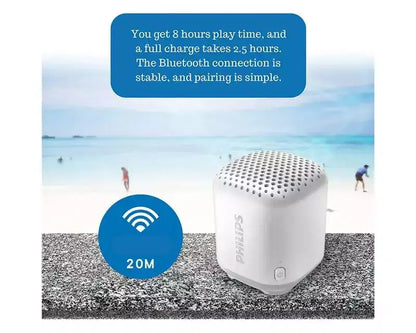 Diffusore Bluetooth PHILIPS resistente all'acqua, design compatto, microfono integrato