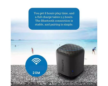 Diffusore Bluetooth PHILIPS resistente all'acqua, design compatto, microfono integrato